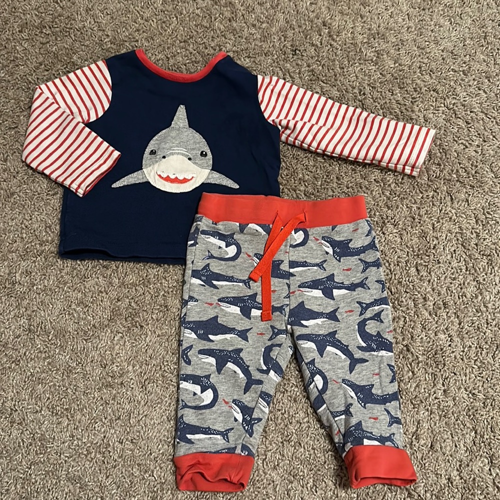 Baby Boden shark outfit